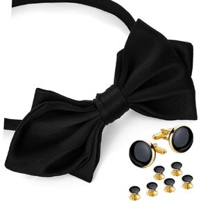 Bow Ties for Men and Cufflinks Tuxedo Studs Set
