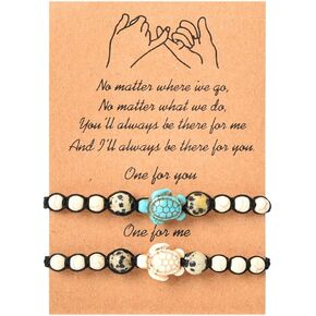 YALLNASL Turtle Bracelets Gifts for Boyfriend and Girlfriend Long Distance Touch Bracelets for Best Friend Christmas Birthday Gifts for Husband Wife Anniversary Valentines Day Gifts for Him Her in Kuwait