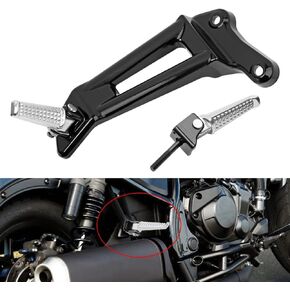 Rear Footrests Passenger Footpegs Aluminum Foot Peg Mounting Bracket Fit for Honda Rebel CMX1100 CMX 1100 2021-2024, Black