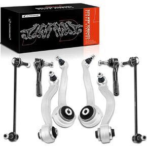 A-Premium Set of 8, Front Lower Forward & Rearward Control Arm, Sway Bar Link, Outer Tie Rod End, Compatible with Mercedes-Benz C250 10-15, C300 08-11, C350 08-15, E350 10-14, E400 15-17, E550 10-16