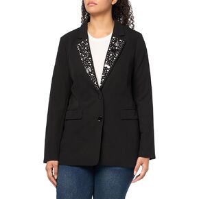 KARL LAGERFELD Women's Logo Detail Fashion Blazer