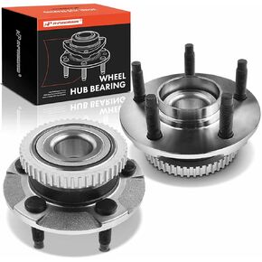 A-Premium 2 x Front Wheel Bearing and Hub Assembly with ABS Ring & 5-Lug Compatible with Ford Thunderbird 1991-1997, Lincoln Mark VIII 1992-1998, Mercury Cougar 1991-1997