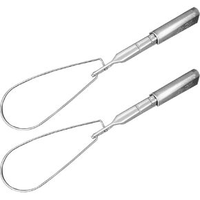 (2 Pack) Airmont Products AP-10941 Aluminum Wedge Clamp, ACSR Range 6-2, Stainless Steel Ball Handle, Service Drop Cable Clamp, Tighten Cables, Aluminum Wedge and Shell, Reduce Strain on Conductors