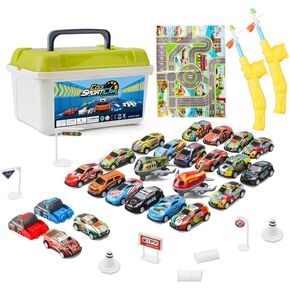 36 PCS Pull Back Car Toy Vehicle Set Fishing Rod Toy Catapult Launch Toy Car Set Girls Boys Toy Set Christmas Children's Day Christmas Toy Set