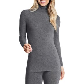 Cuddle Duds Women's Softwear with Stretch Long Sleeve Turtle Neck Top
