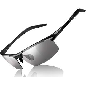 Myiaur Cat.2 Night Vision Driving Glasses for Men, Al-Mg Frame Nighttime Glasses for Glare Reduction & Night Vision Enhanced