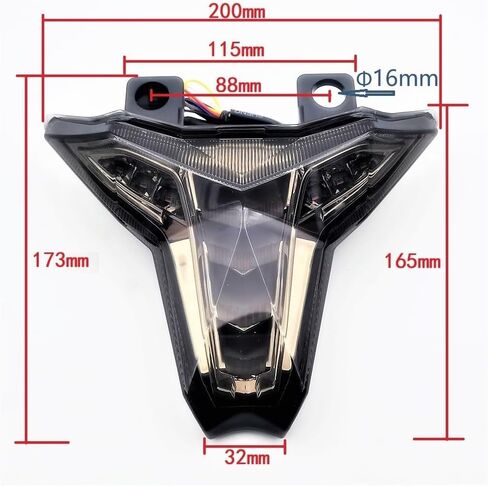 LED Integrated Turn Signal Tail Light Blinker for Ninja 400 250 ZX-6R ZX-4R ZX-4RR ZX-25R ZX-25RR ZX-10R SE ZX-10RR Z400 Z1000 Z250 Motorcycle TailLight Turn Signals Brake Lamp (Smoke Lens) in Saudi Arabia
