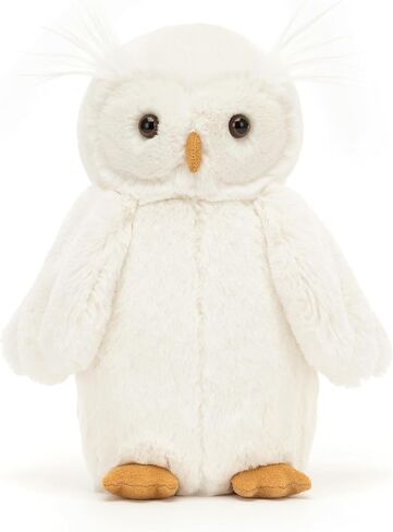 جيليكات بومة محشوة على شكل حيوان، متوسط ​​10.5 بوصة | لعبة الطيور القطيفة | هدية كلاسيكية للأطفال in Kuwait