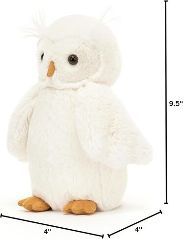 جيليكات بومة محشوة على شكل حيوان، متوسط ​​10.5 بوصة | لعبة الطيور القطيفة | هدية كلاسيكية للأطفال in Kuwait