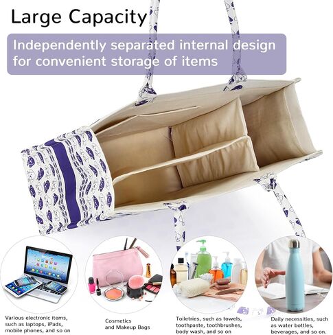 GUANJUNX Tote Bag Women Book Large Capacity Handbag with Lovely Dog Full Printing Design 5 Internal Space for Multi Organizes in Saudi Arabia