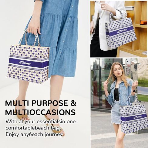 GUANJUNX Tote Bag Women Book Large Capacity Handbag with Lovely Dog Full Printing Design 5 Internal Space for Multi Organizes in Saudi Arabia
