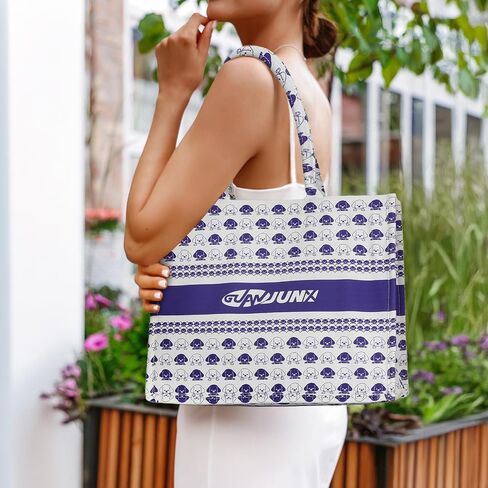 GUANJUNX Tote Bag Women Book Large Capacity Handbag with Lovely Dog Full Printing Design 5 Internal Space for Multi Organizes in Saudi Arabia