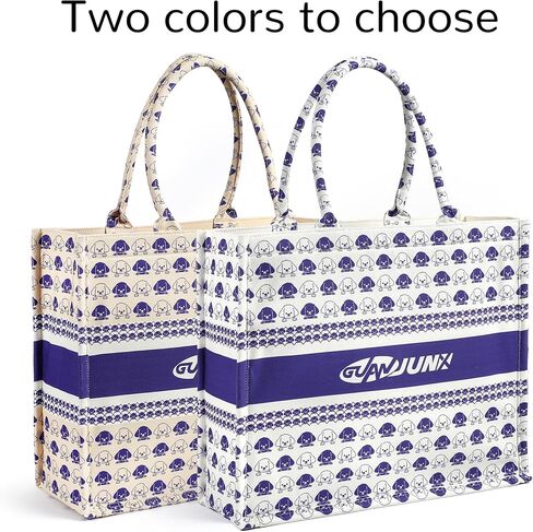 GUANJUNX Tote Bag Women Book Large Capacity Handbag with Lovely Dog Full Printing Design 5 Internal Space for Multi Organizes in Saudi Arabia