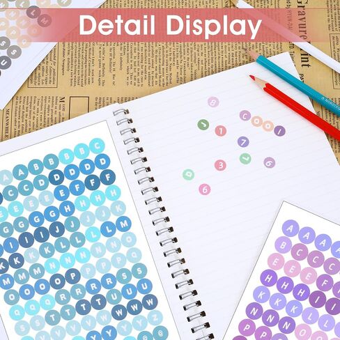 10 Pcs Colorful Letter Stickers, Self Adhesive Large Alphabet Stickers Round Number Stickers Punctuation Marks Stickers Scrapbook Letter Stickers for Scrapbooking Gifts Box Card DIY Craft in Saudi Arabia