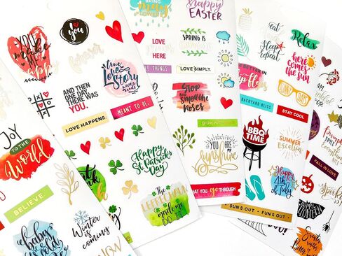 Paper House Productions Seasons Collection 30-Sheet 1200-Piece Celebrate Your Day Planner Sticker Folio for Planners, Journaling and Crafting in Saudi Arabia