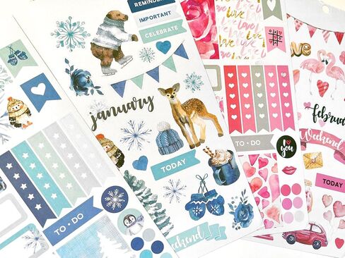 Paper House Productions Seasons Collection 30-Sheet 1200-Piece Celebrate Your Day Planner Sticker Folio for Planners, Journaling and Crafting in Saudi Arabia