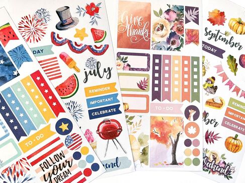 Paper House Productions Seasons Collection 30-Sheet 1200-Piece Celebrate Your Day Planner Sticker Folio for Planners, Journaling and Crafting in Saudi Arabia