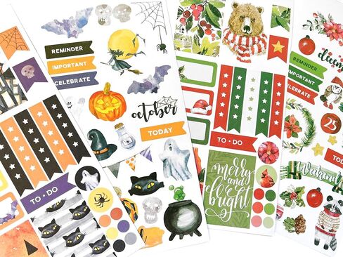 Paper House Productions Seasons Collection 30-Sheet 1200-Piece Celebrate Your Day Planner Sticker Folio for Planners, Journaling and Crafting in Saudi Arabia