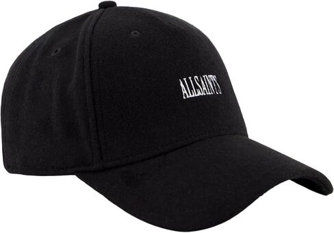 قبعة بيسبول صوفية للرجال من AllSaints، قبعة بحزام قابل للتعديل، باللون الأسود in Saudi Arabia