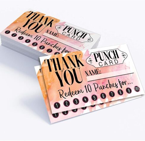 Business Thank You Cards - Small Business Essentials - Thank You Punch Cards - Minimalist Blank Note Card, Stationery Set of 50 3.5 x 2 Standard Business Card, Small Business Thank You Cards in Saudi Arabia