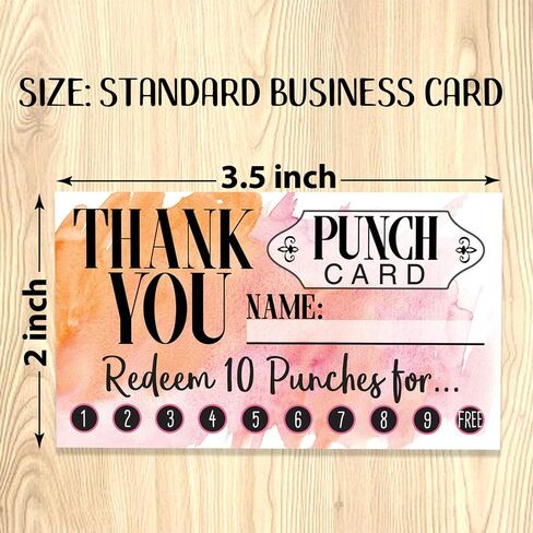 Business Thank You Cards - Small Business Essentials - Thank You Punch Cards - Minimalist Blank Note Card, Stationery Set of 50 3.5 x 2 Standard Business Card, Small Business Thank You Cards in Saudi Arabia