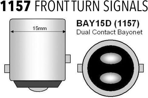 Eagle Lights Generation II Midnight Edition 2 Inch LED Front Turn Signals with White Running Lights Compatible with Harley Davidson Motorcycles - 1157 Base in Kuwait