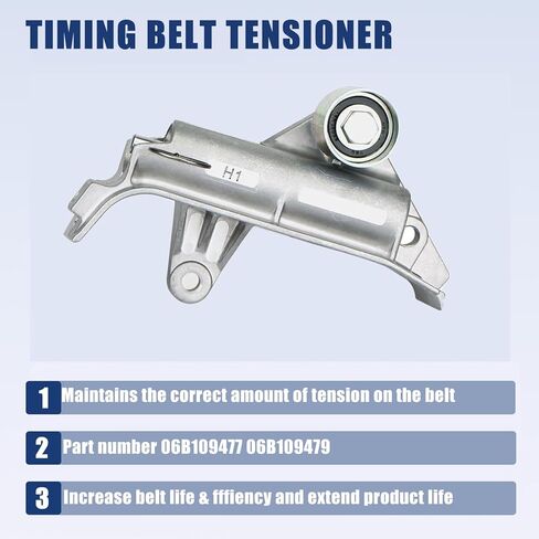 06B109477 06B109479 Timing Belt Hydraulic Tensioner Fit for 2000-2006 Volkswagen Beetle Golf Gti Jetta, Audi A4 Quattro TT Quattro 1.8L L4 Turbo DOHC in Kuwait