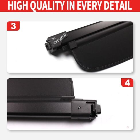 Marretoo for BMW X3 Cargo Cover 2011 2012 2013 2014 2015 2016 2017 for BMW X3 Accessories Black Retractable Trunk Cover Security Shield Shade in Kuwait
