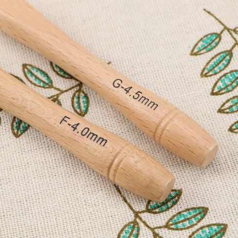 Create idea 9PCS Crochet Hooks Set Knitting Needles Kit with Ergonomic Flat Handle Wooden Grip for Crocheting Lightweight Knitting & Crochet Supplies 2.0mm-6.0mm in Saudi Arabia