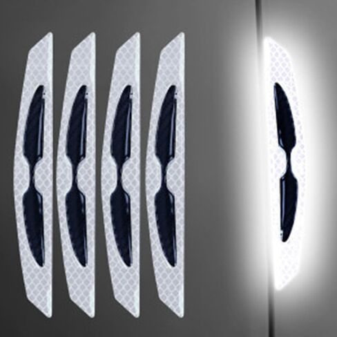 4PCS Car Door Anti-Collision Stickers,Universal Car Door Bumper Guard Protector Reflective Edge Protector Sticker Corner Bumper Guard Strips,Red in Saudi Arabia