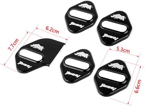 for Jimny Door Lock Cover, Aluminum Alloy Car Door Lock Latches Cover Protector Compatible with Suzuki Jimny 2019 2020 2021 2022 2023 Car Accessories (B, Black) in Kuwait