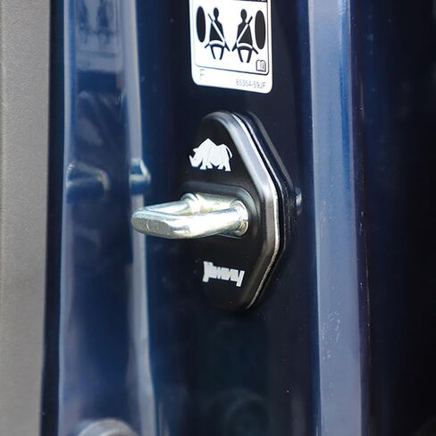 for Jimny Door Lock Cover, Aluminum Alloy Car Door Lock Latches Cover Protector Compatible with Suzuki Jimny 2019 2020 2021 2022 2023 Car Accessories (B, Black) in Kuwait