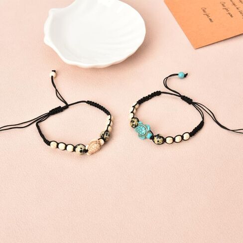 YALLNASL أساور السلحفاة هدايا لصديقها وصديقتها أساور لمس لمسافات طويلة لأفضل صديق، هدايا عيد الميلاد للزوج والزوجة، هدايا عيد الحب له in Kuwait