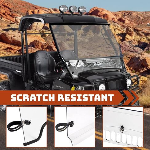 الزجاج الأمامي HECASA عالي التحمل مقاوم للخدش متوافق مع 2004+ John Deere HPX 4x4، XUV 620i، 625i، 825i، 850، 855D in Saudi Arabia