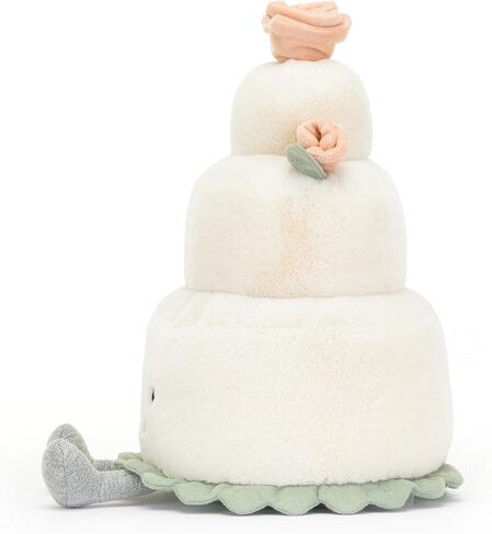 Jellycat Amuseables Wedding Cake Stuffed Toy, 12 inches | Dessert Plush | Engagement and Wedding Gift in Kuwait