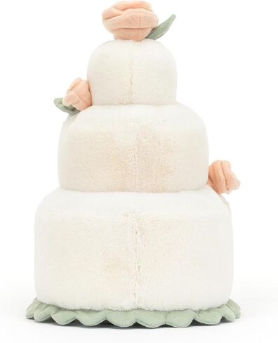 Jellycat Amuseables Wedding Cake Stuffed Toy, 12 inches | Dessert Plush | Engagement and Wedding Gift in Kuwait