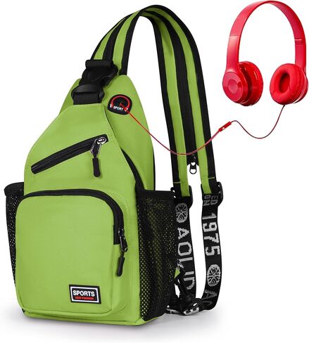 حقيبة ظهر Geestock Crossbody Sling للرجال والنساء، حقيبة كتف قابلة للتحويل، حقيبة صدر مقاومة للماء للرحلات النهارية والمشي لمسافات طويلة (أسود) in Saudi Arabia