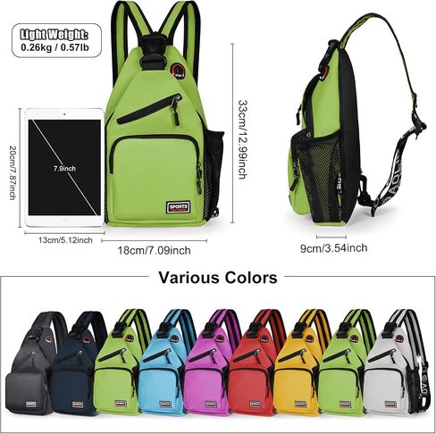 حقيبة ظهر Geestock Crossbody Sling للرجال والنساء، حقيبة كتف قابلة للتحويل، حقيبة صدر مقاومة للماء للرحلات النهارية والمشي لمسافات طويلة (أسود) in Saudi Arabia