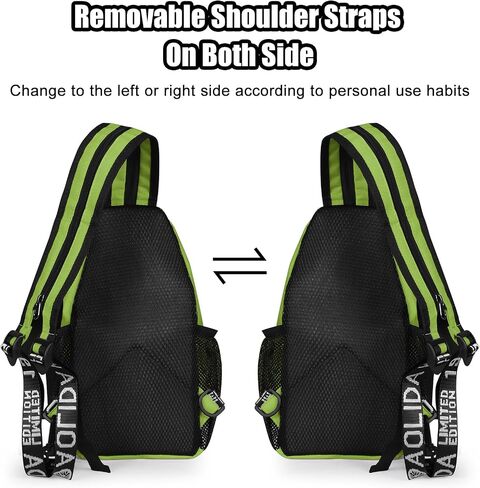 حقيبة ظهر Geestock Crossbody Sling للرجال والنساء، حقيبة كتف قابلة للتحويل، حقيبة صدر مقاومة للماء للرحلات النهارية والمشي لمسافات طويلة (أسود) in Saudi Arabia