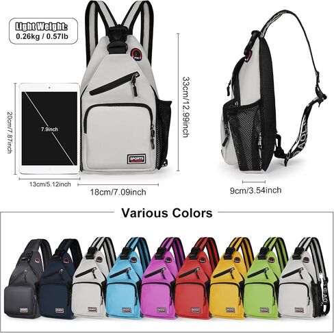 حقيبة ظهر Geestock Crossbody Sling للرجال والنساء، حقيبة كتف قابلة للتحويل، حقيبة صدر مقاومة للماء للرحلات النهارية والمشي لمسافات طويلة (أسود) in Saudi Arabia