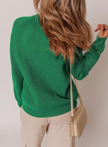 Dokotoo Cardigan Sweaters for Women Casual Long Sleeve Crewneck Button Down Cable Knit Sweater Tops with Pockets in Saudi Arabia