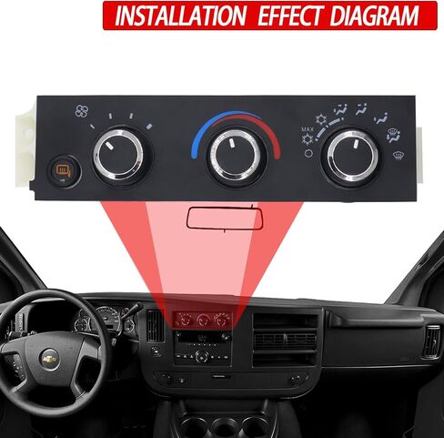 599-294 سخان مكيف الهواء مفتاح التحكم في تكييف الهواء لوحة وحدة التحكم في المناخ متوافقة مع 2008-2014 شيفروليه إكسبريس 1500/2008-2022 إكسبريس 2500 3500 4500 كارجو باساجيروس جي إم سي سافانا 84793088 in Kuwait