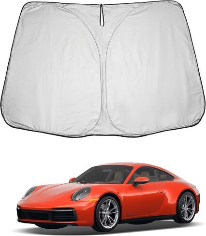 LUWU for 2015-2024 Porsche 718 Cayman Porsche 911 Windshield Sun Shade Porsche 911 Windshield Sunshades Porsche 911 Accessories Porsche 718 Cayman Sunshade Cover Block UV Ray Window Front Sunshade in Saudi Arabia