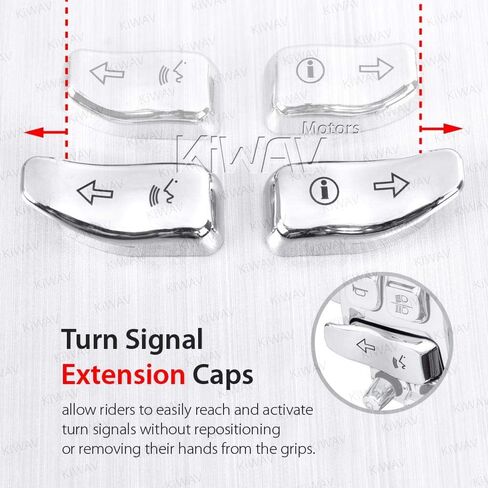 Turn Signal Extension Caps Black compatible for Harley '14-Later Touring with Information and Communication systems in Saudi Arabia