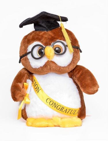 10" Brown Owl Graduation Plush with Cap and Diploma in Kuwait