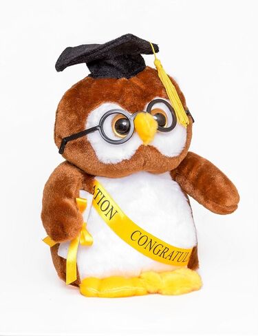10" Brown Owl Graduation Plush with Cap and Diploma in Kuwait