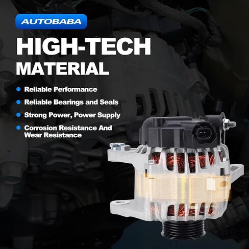 المولد متوافق مع Hyundai Elantra Coupe GT 2011-2017، Kia Forte Koup Forte5 2014-2016، Soul 2012-2013 1.8L 2.0L L4 استبدال # 37300-2E200 373002E200 11610 2610428 in Kuwait