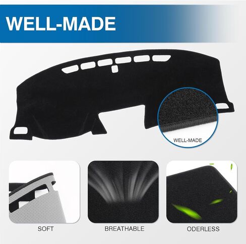KUST غطاء لوحة القيادة للسيارة Honda CR-V CRV 2012-2016 اليد اليسرى للقيادة غير قابلة للانزلاق لوحة القيادة حصيرة الملحقات الداخلية لهوندا CRV CR-V مقاس مخصص داش حصيرة ظلة الزجاج الأمامي لا وهج أسود in Kuwait