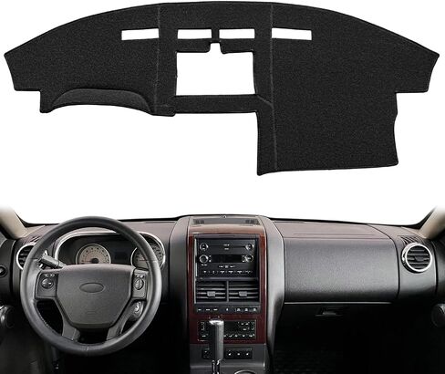 Dash Cover Mat Custom Fit for Ford Explorer/Explorer Sport Trac 2006-2010,Dashboard Pad Cap Carpet Protector K198 (Beige) in Saudi Arabia