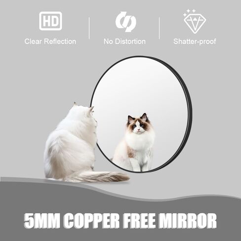 26inch Bathroom Round Mirror,Wall Mounted Vanity Mirror,Steel Frame,Black,Steel Frame in Kuwait